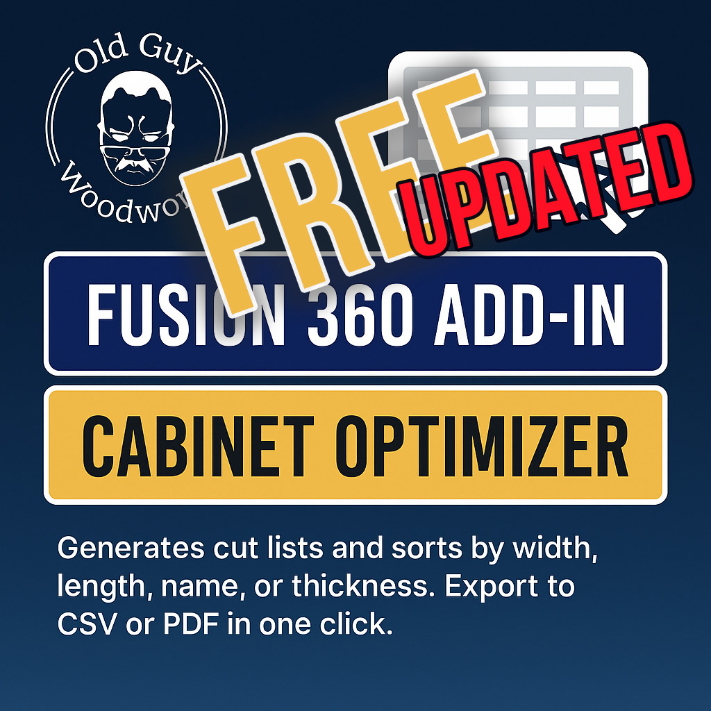 Cabinet Optimizer Free Fusion 360 Add-in